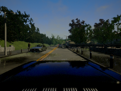 Snapshot from the CARLA driving simulator